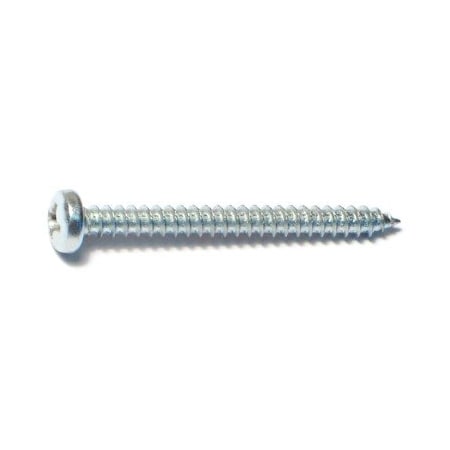 Midwest Fastener Sheet Metal Screw, #6 x 1-1/2 in, Zinc Plated Steel Pan Head Phillips Drive, 100 PK 03234